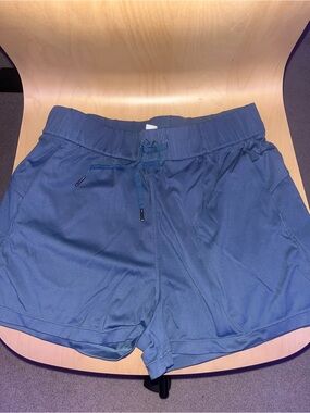 Casual Women's Drawstring Athletic Shorts - Slate Blue
